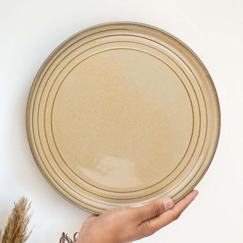 Dinner Plate Rim 10" Cotton Antique - 6 PC Porcelain High Quality