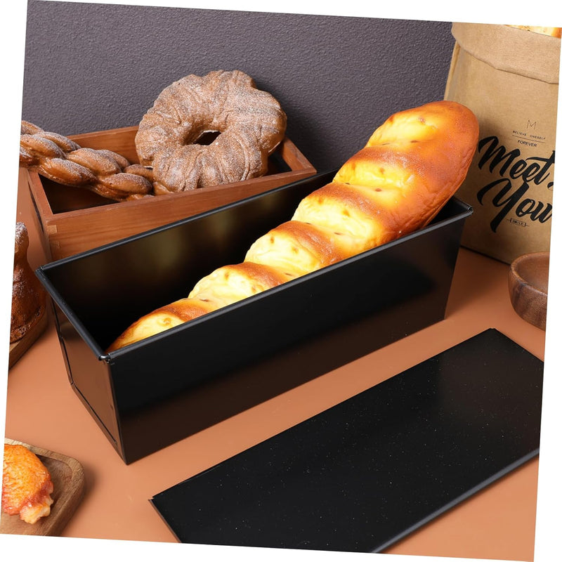 Rectangular Tin 1 Kg Loaf Pan with Lid, Bread Baking Mould Set of 1 Pieces
