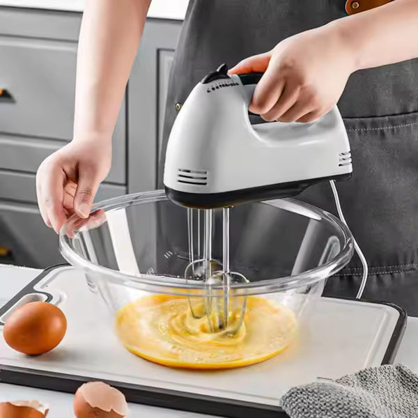 7-Speed Electric Hand Mixer Beater Blender for Cake, Cream, and Whipping