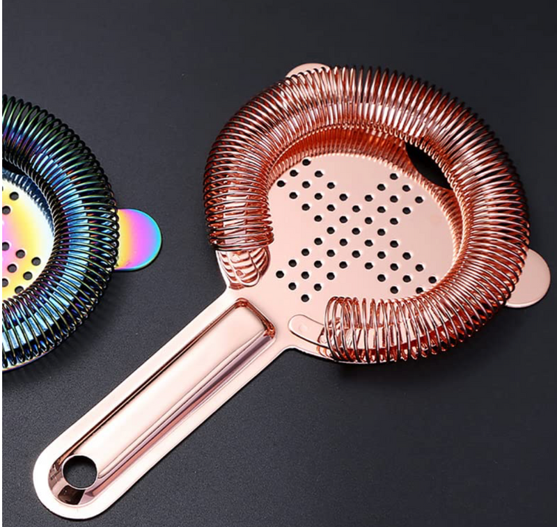 Hawthorne Strainer Cross - Copper Finish | Premium | Stainless Steel Cocktail Strainer